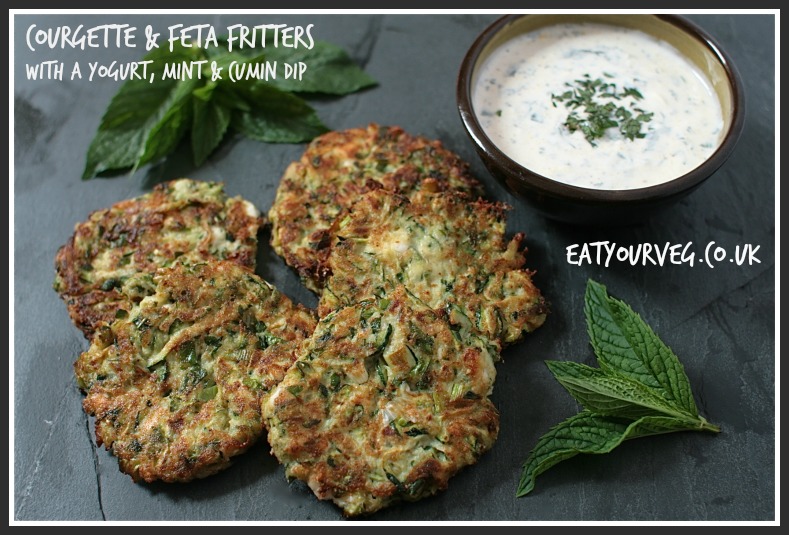 Eat Your Veg | Courgette Fritters with a Yogurt Dip