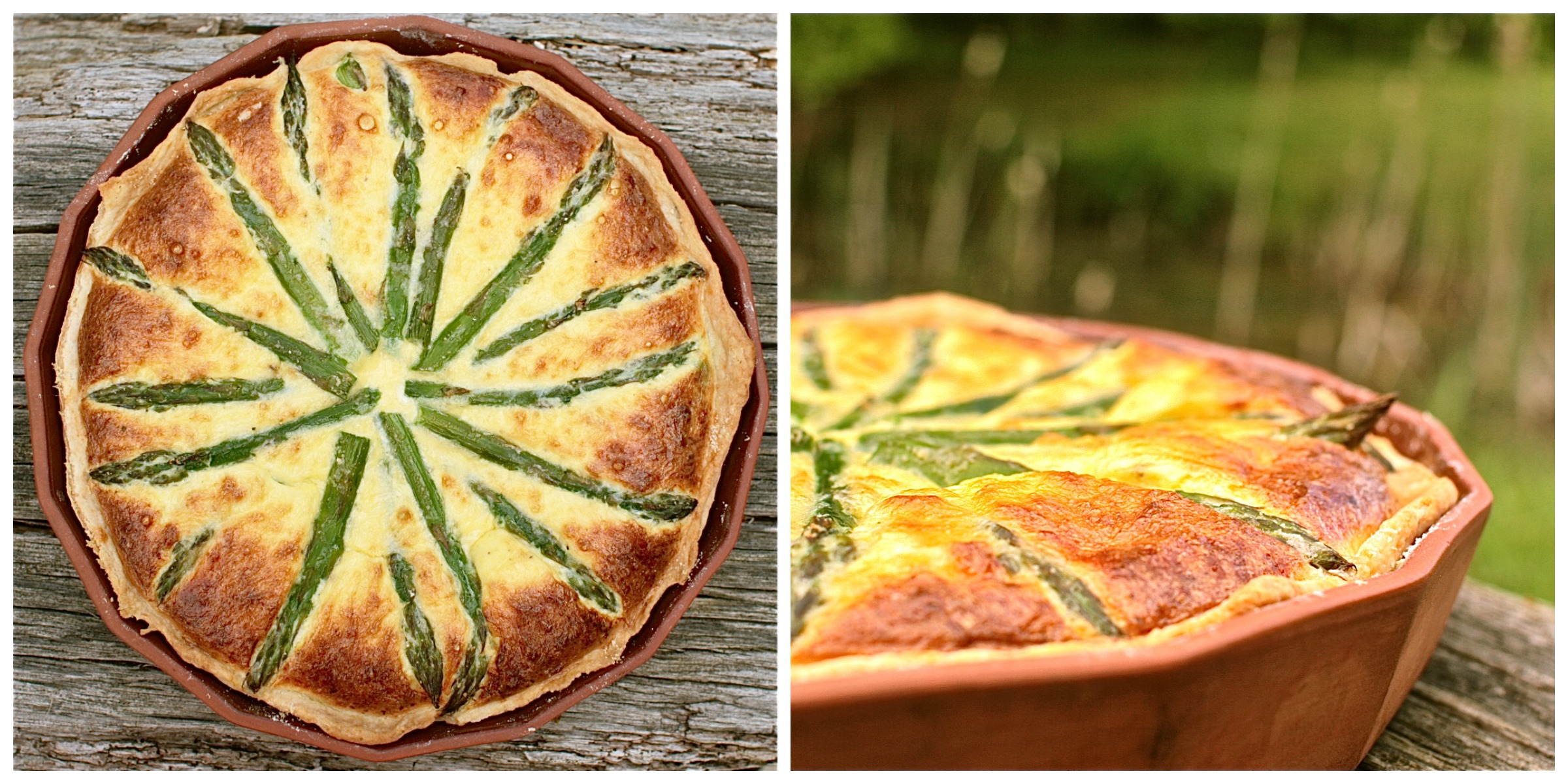 Asparagus Tart Collage