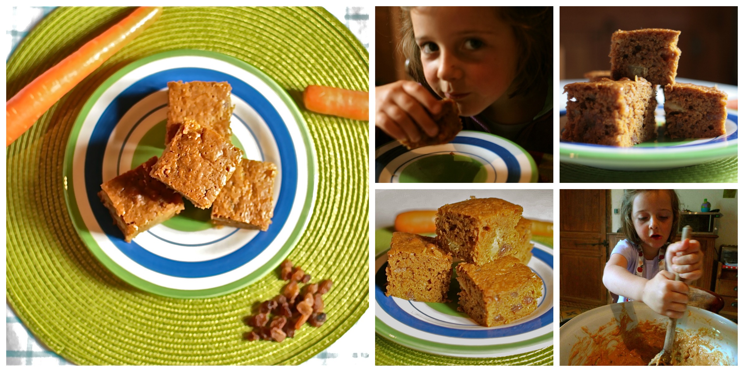 Healthy Carrot Cake Collage