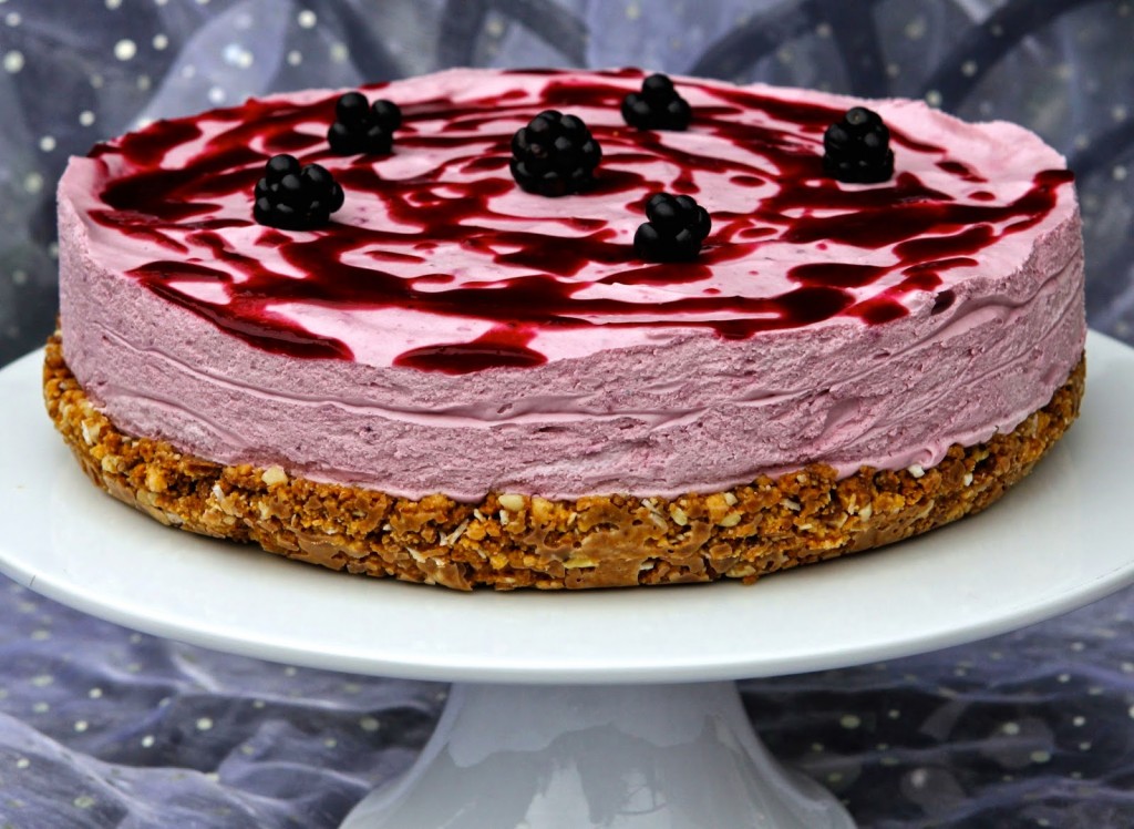 Blog 1A - Blackberry-Coconut Chocolate Nobble Cheesecake